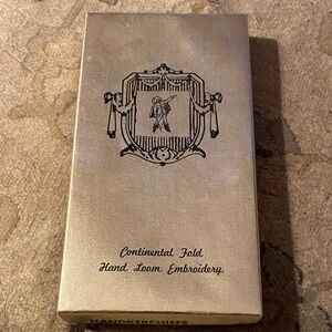 Vintage Monogrammed Loom Embroidery Handkerchiefs